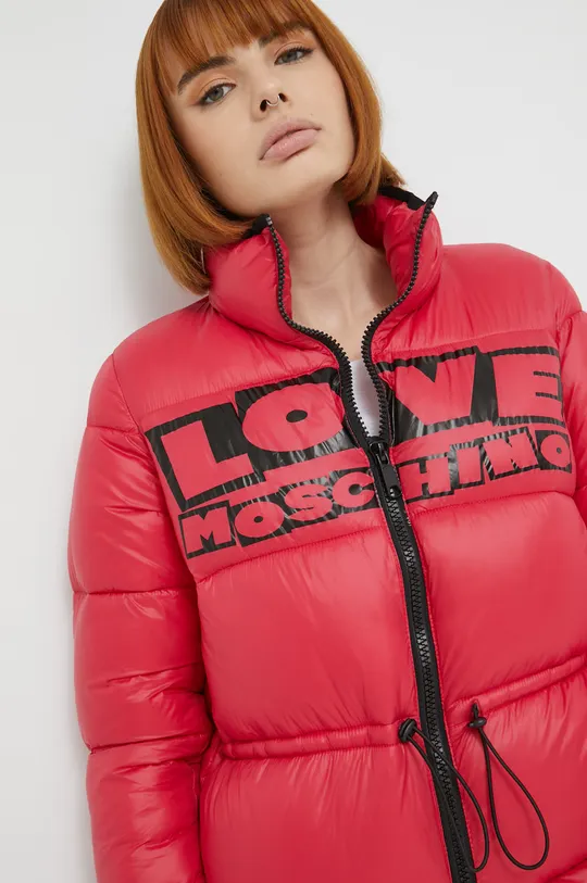 piros Love Moschino rövid kabát