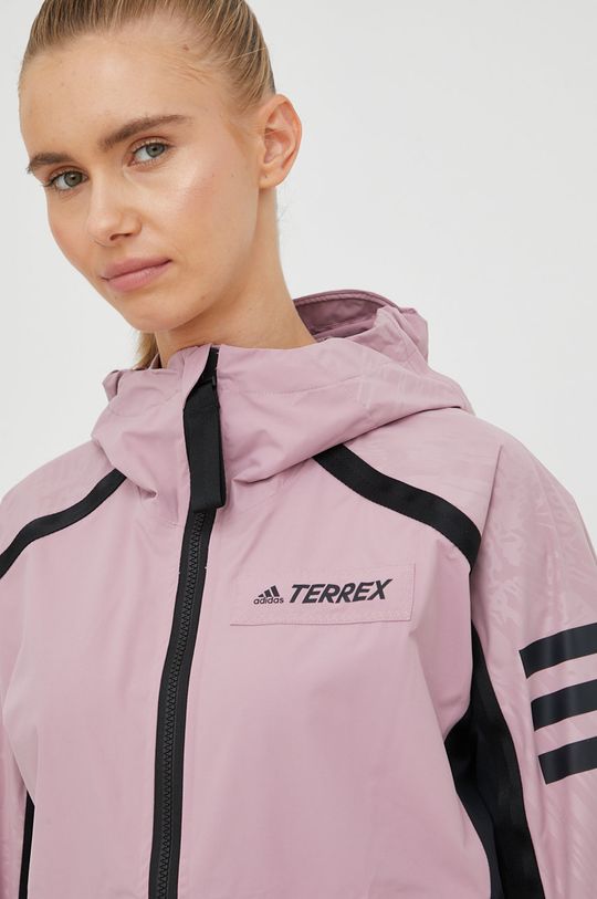 fioletowy adidas TERREX kurtka przeciwdeszczowa Utilitas