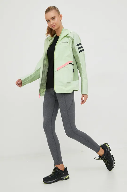 Противодождевая куртка adidas TERREX Utilitas зелёный