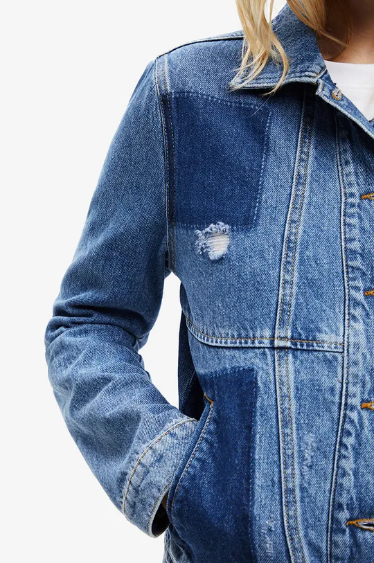 Desigual kurtka jeansowa 100 % Bawełna, Wskazówki pielęgnacyjne:  można suszyć w suszarce, czyścić tylko w benzynie lub fluorochlorowęglowodorach
