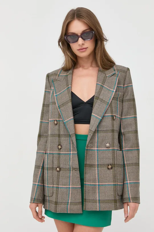 bézs Victoria Beckham gyapjú kabát