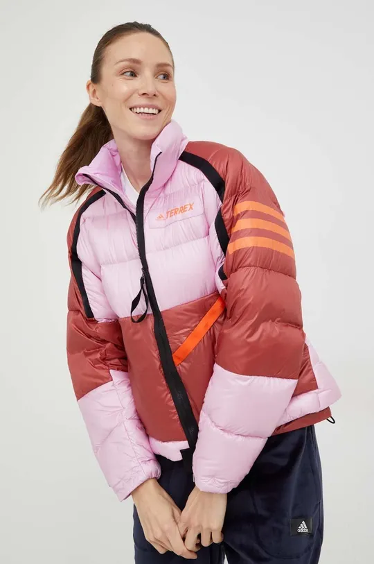 ροζ Πουπουλένιο αθλητικό μπουφάν adidas TERREX Utilitas Γυναικεία
