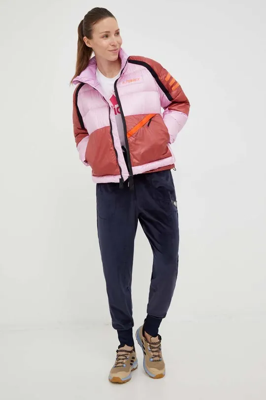 Πουπουλένιο αθλητικό μπουφάν adidas TERREX Utilitas ροζ