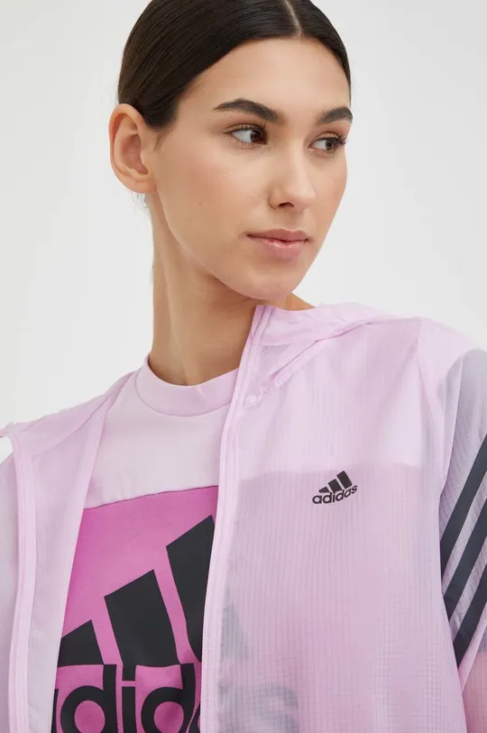 ružová Vetrovka adidas Performance Run Icons