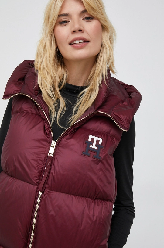 burgundské Vesta Tommy Hilfiger