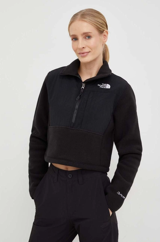 crna Dukserica The North Face Womens Denali Crop Cropped Fleece