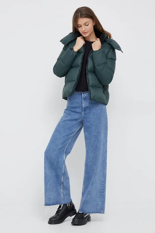 Calvin Klein Jeans kurtka puchowa stalowy zielony