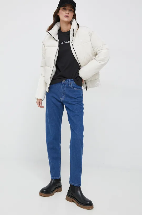 Μπουφάν Calvin Klein Jeans μπεζ