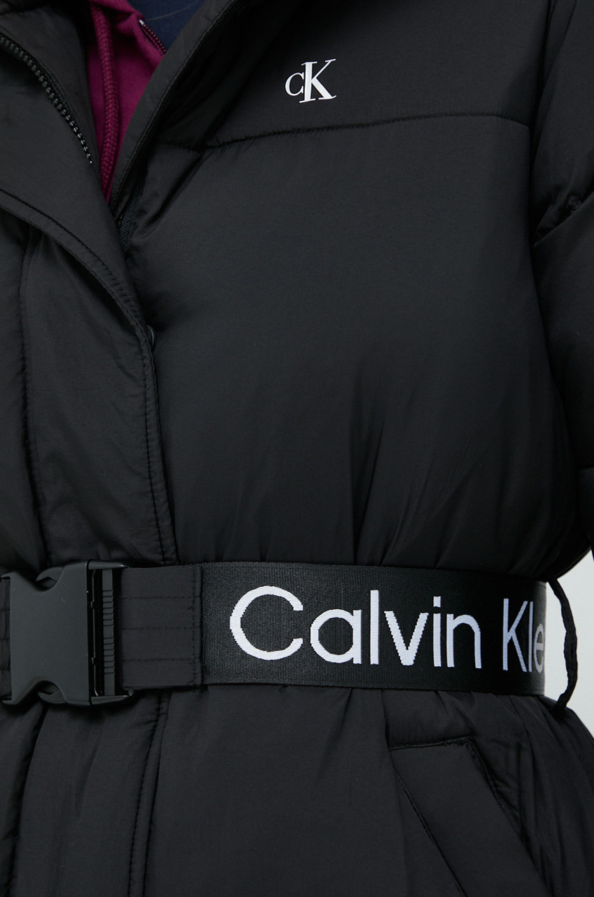 Куртка Calvin Klein Jeans женская цвет чёрный зимняя | ANSWEAR.ua