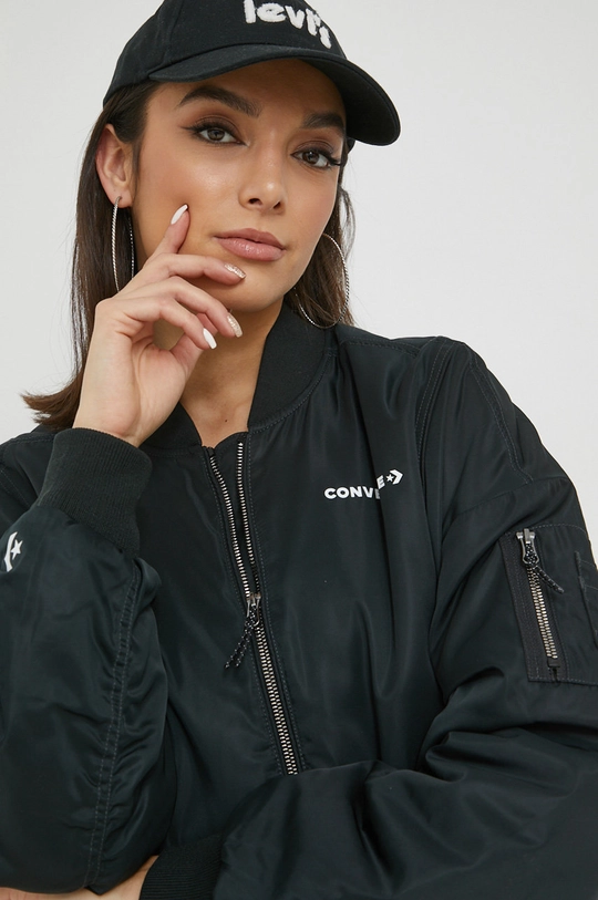 czarny Converse kurtka bomber