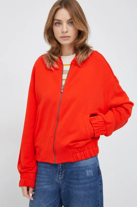 κόκκινο Βαμβακερή μπλούζα United Colors of Benetton Γυναικεία