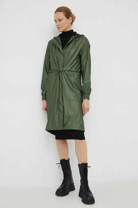 zielony Rains parka przeciwdeszczowa 18550 String Parka Damski