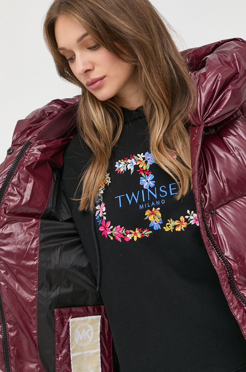 MICHAEL Michael Kors kurtka, damska kolor bordowy zimowa | Answear.com