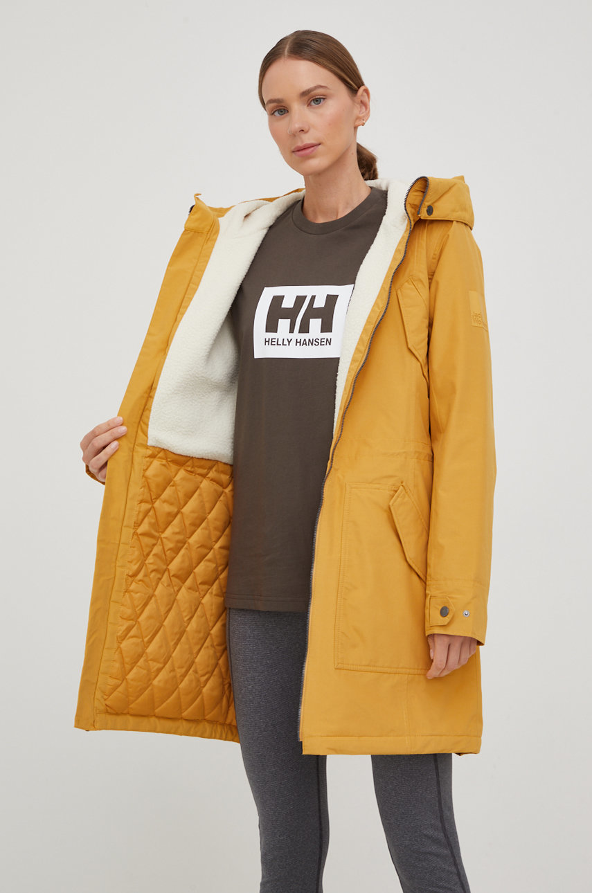 Jack Wolfskin kurtka damska kolor żółty przejściowa | Answear.com