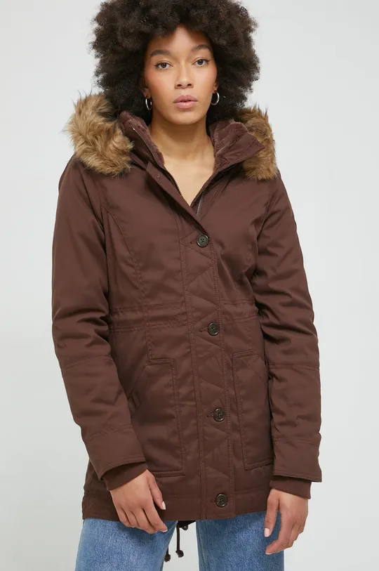 smeđa Parka Hollister Co. Ženski