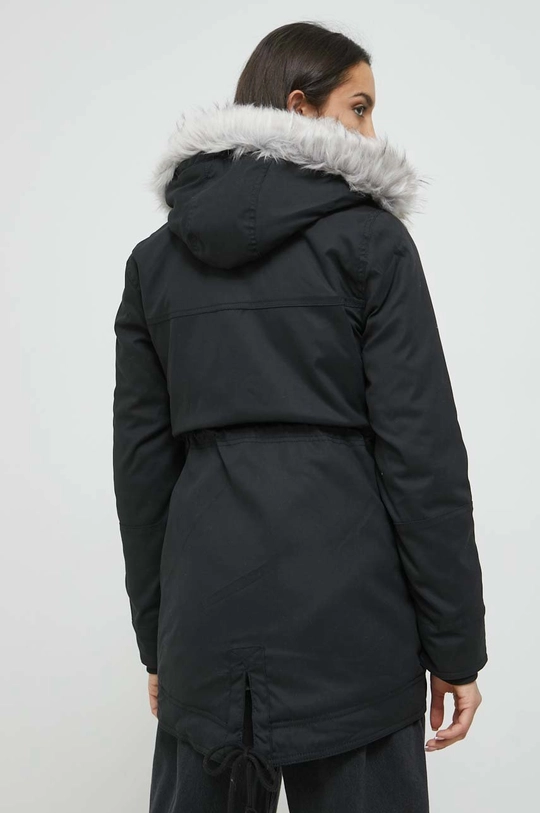 Hollister Co. parka Materiał zasadniczy: 95 % Poliester, 5 % Elastan, Podszewka: 100 % Poliester, Sztuczne futerko: 44 % Akryl, 34 % Modakryl, 22 % Poliester, Wstawki: 100 % Poliester, Podszewka rękawów: 96 % Poliester, 4 % Elastan