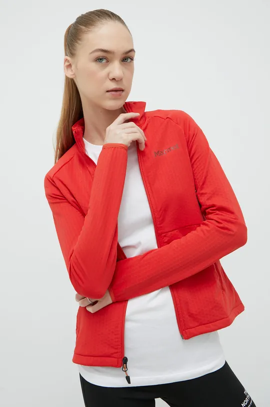 κόκκινο Αθλητική μπλούζα Marmot Leconte Fleece Γυναικεία