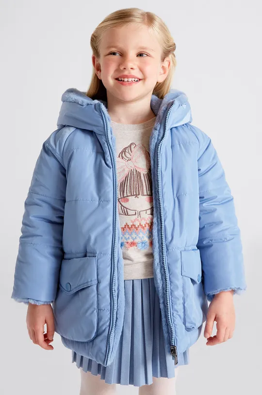 бирюзовый Детская двусторонняя куртка Mayoral Для девочек