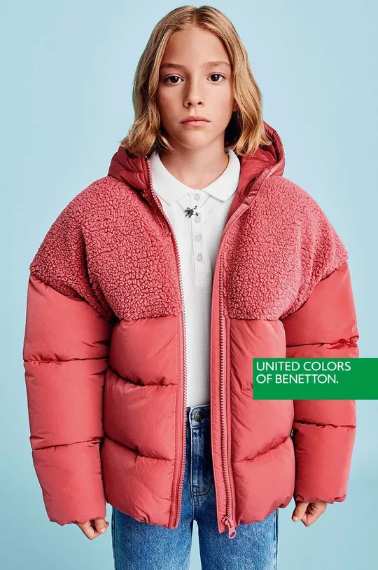 roza Otroška jakna United Colors of Benetton Dekliški
