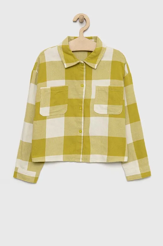 πράσινο Παιδικό βαμβακερό πουκάμισο United Colors of Benetton Για κορίτσια