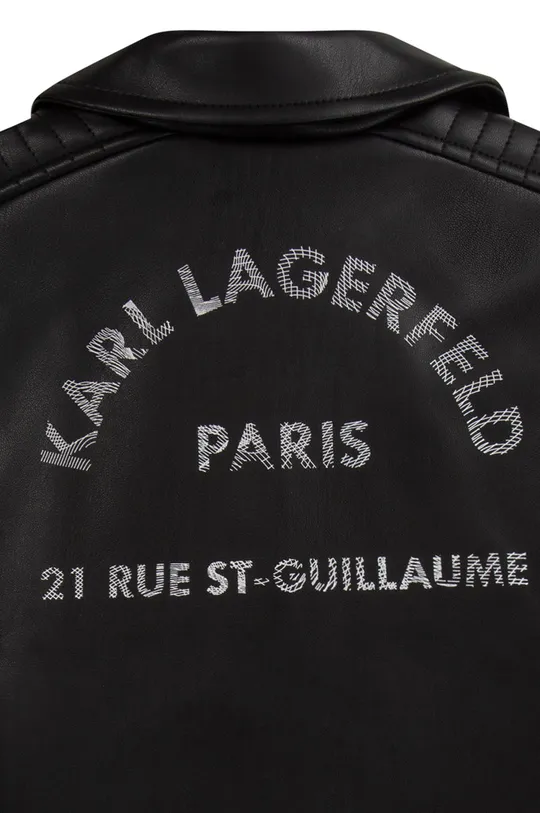 μαύρο Παιδικά δερμάτινα μπουφάν Karl Lagerfeld