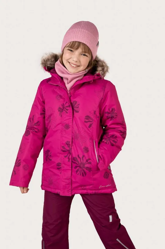 różowy Lemon Explore kurtka narciarska dziecięca Dziewczęcy