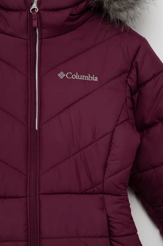 Дитяча куртка Columbia  Основний матеріал: 100% Поліестер Підкладка: 100% Нейлон Наповнювач: 100% Поліестер Інші матеріали: 87% Поліестер, 13% Еластан Хутро: 51% Модакрил, 34% Акрил, 15% Поліестер