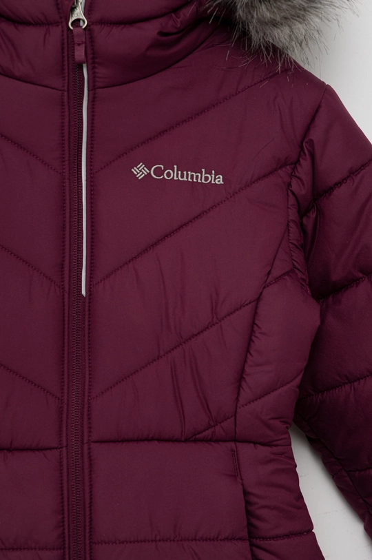 Columbia kurtka dziecięca Materiał zasadniczy: 100 % Poliester, Podszewka: 100 % Nylon, Wypełnienie: 100 % Poliester, Inne materiały: 87 % Poliester, 13 % Elastan, Futerko: 51 % Modakryl, 34 % Akryl, 15 % Poliester