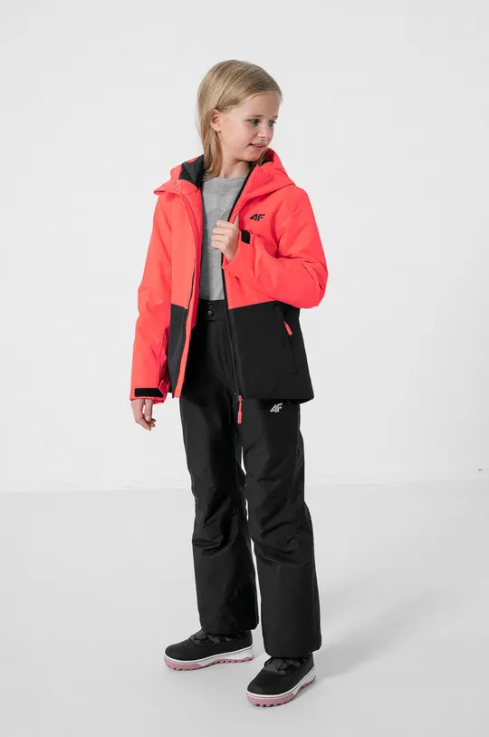 4F kurtka narciarska dziecięca pomarańczowy
