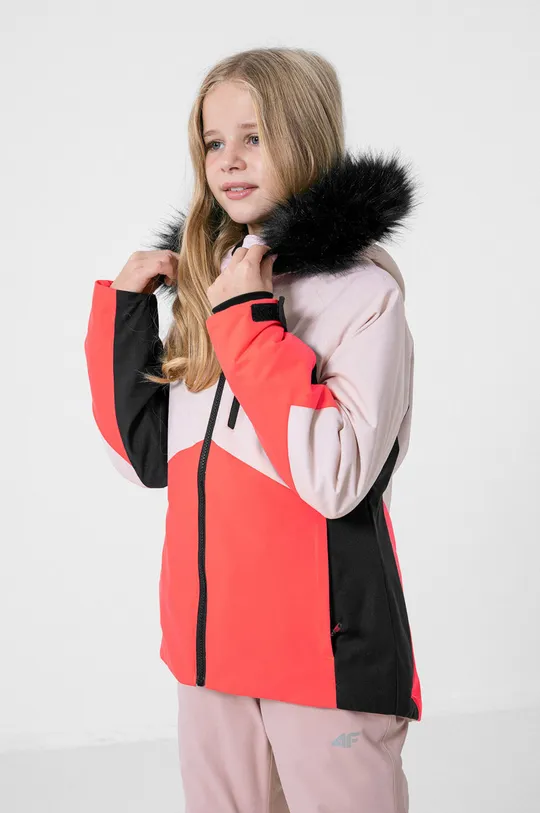 ροζ Παιδικό μπουφάν για σκι 4F Για κορίτσια