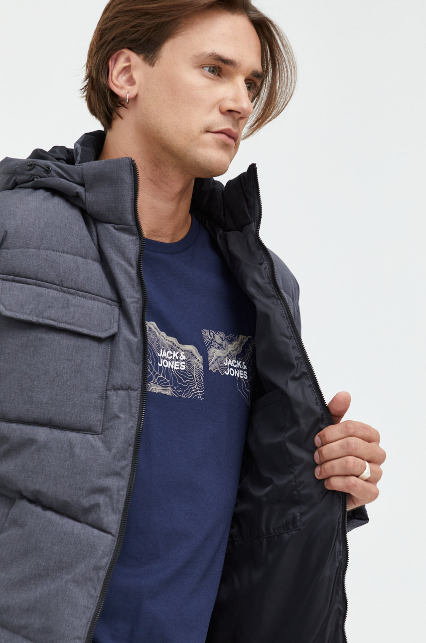 Куртка Jack & Jones мужская цвет серый зимняя | ANSWEAR.ua