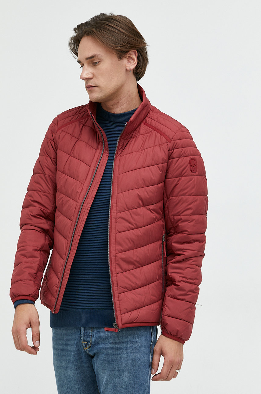Куртка s.Oliver мужская цвет бордовый переходная | ANSWEAR.ua