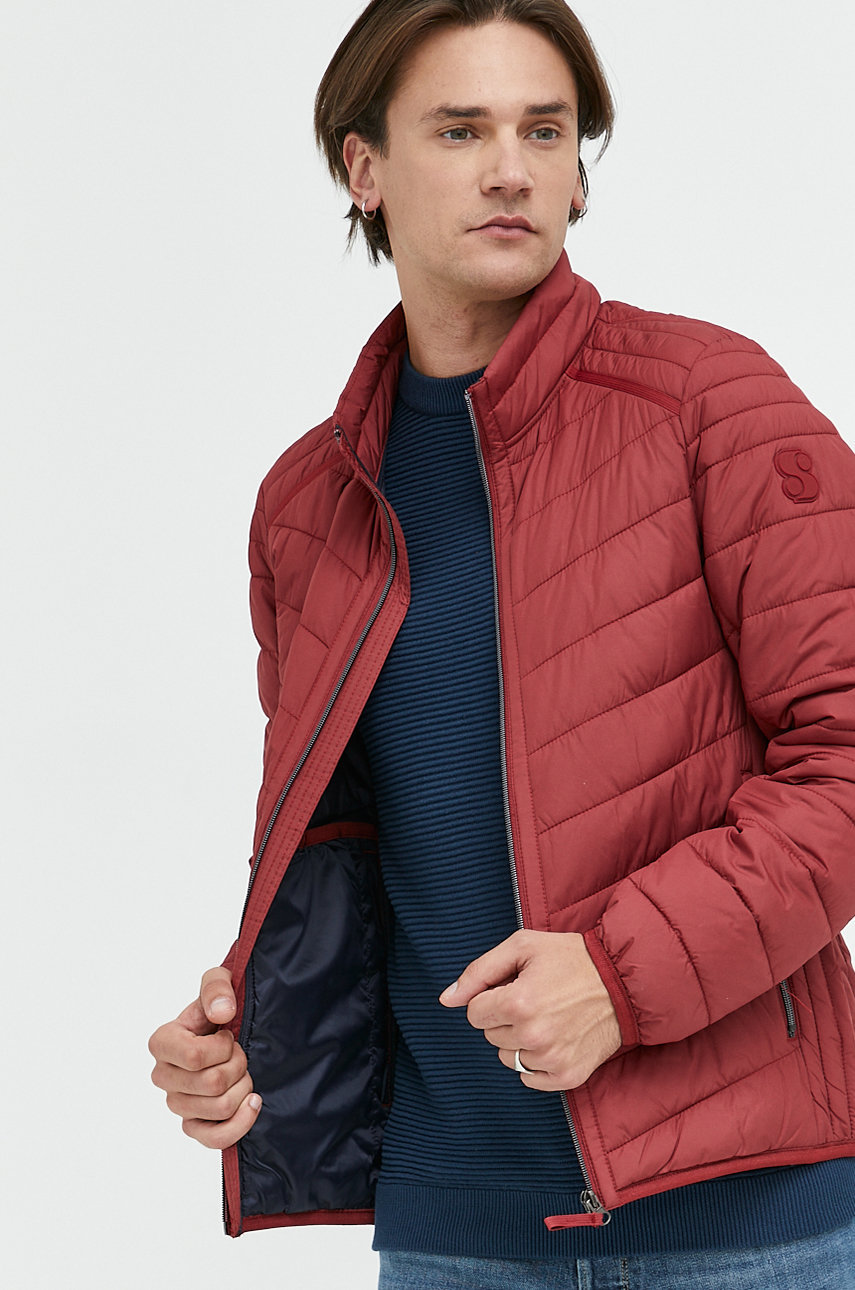 Куртка s.Oliver мужская цвет бордовый переходная | ANSWEAR.ua