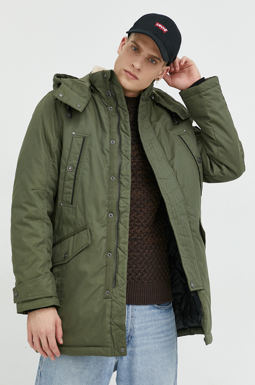 brązowa zieleń Tom Tailor parka