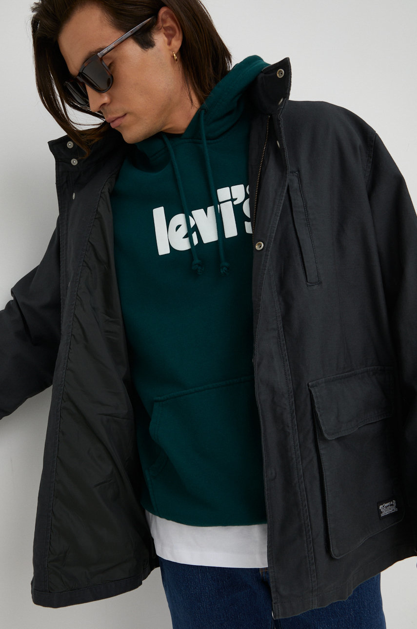 Levi's kurtka męska kolor szary przejściowa | Answear.com