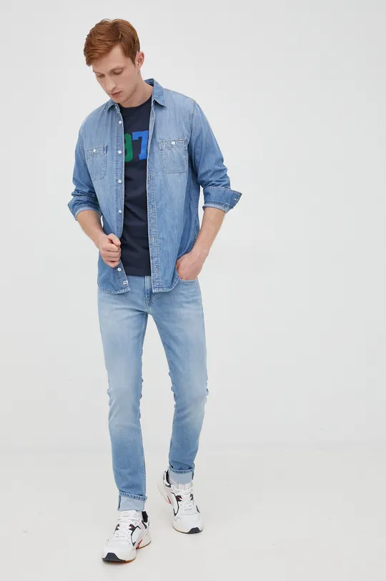 Τζιν πουκάμισο Pepe Jeans  100% Βαμβάκι