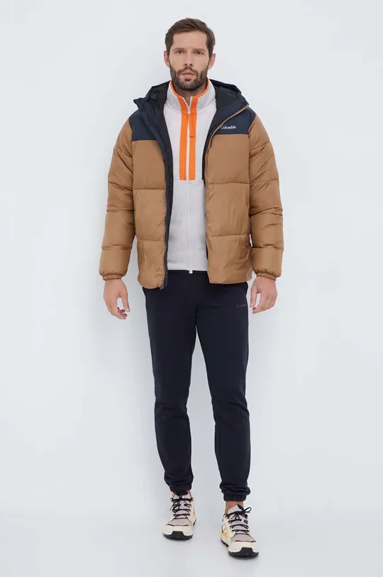 Columbia geacă Puffect Hooded Jacket maro