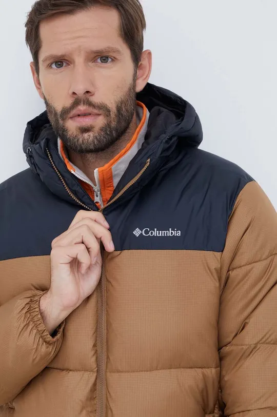 brązowy Columbia kurtka Puffect Hooded Jacket