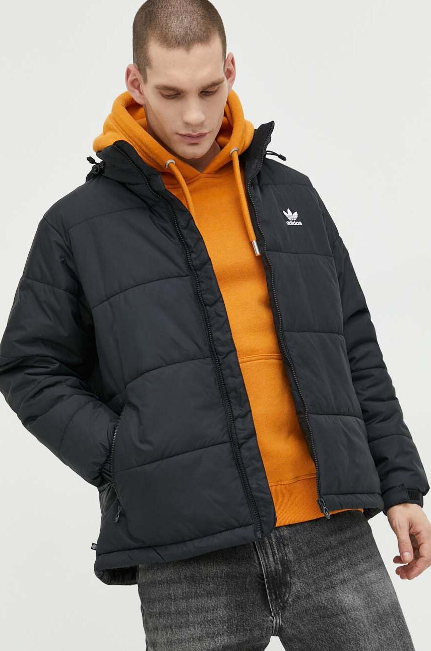 czarny adidas Originals kurtka