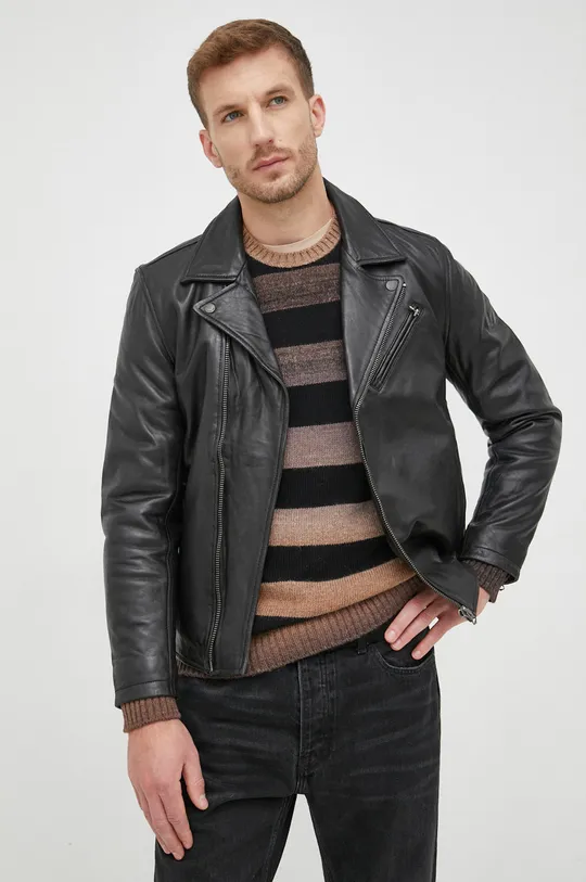 μαύρο Δερμάτινο jacket Pepe Jeans