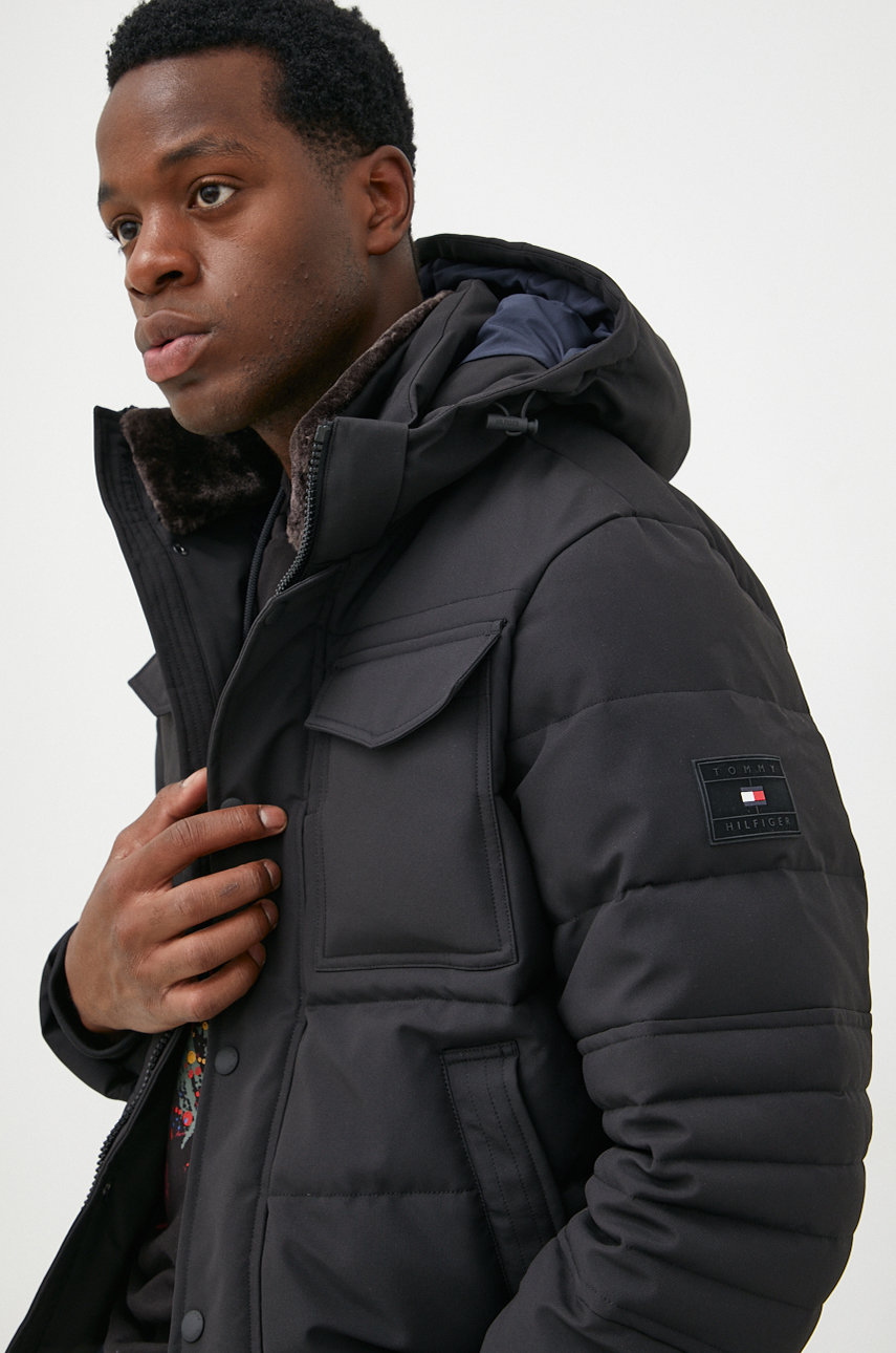 Куртка Tommy Hilfiger мужская цвет чёрный зимняя | ANSWEAR.ua