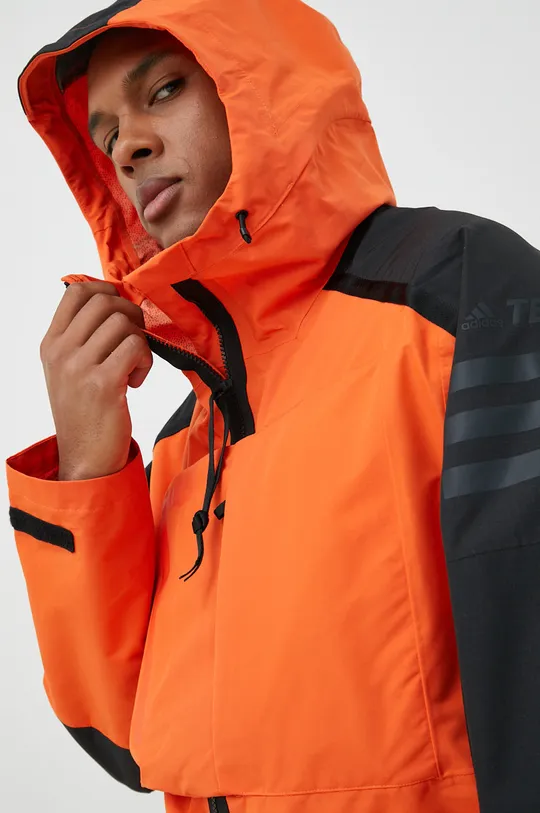 oranžna Vodoodporna jakna adidas Performance Xploric
