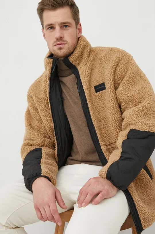 Calvin Klein Jeans kurtka dwustronna brązowy