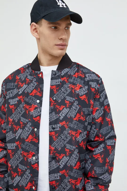 czarny New Era kurtka bomber NBA Chicago Bulls