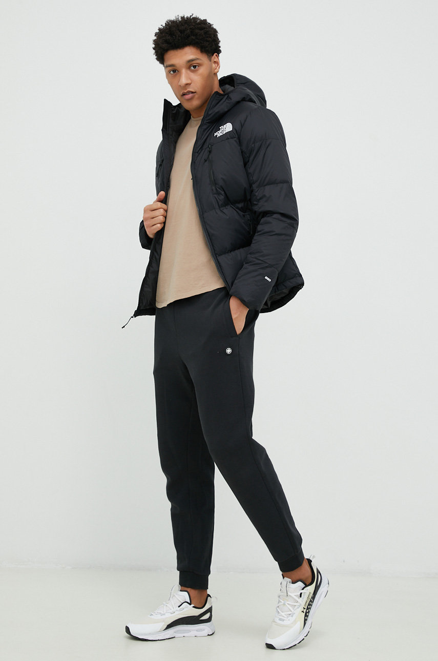 The North Face down jacket MEN S HIMALAYAN LIGHT DOWN HOODIE men's black color NF0A7X16JK31 at