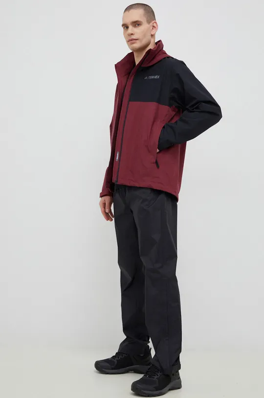 Vodoodporna jakna adidas TERREX Multi bordo