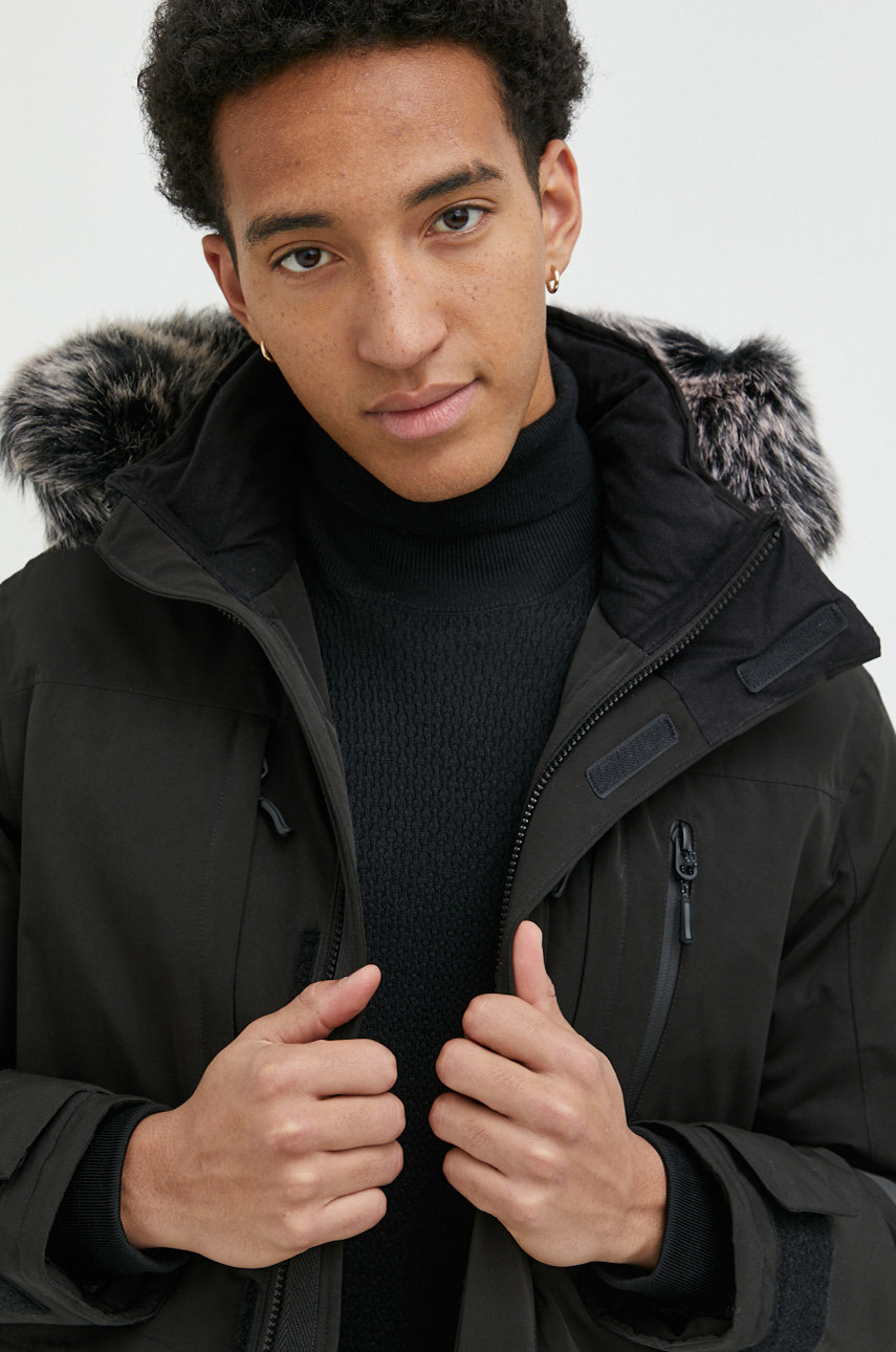 Парка Jack & Jones Jcoexped мужская цвет чёрный переходная ANSWEAR.ua