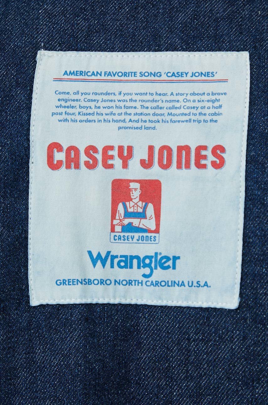 Wrangler kurtka jeansowa x Casey Jones męska kolor granatowy