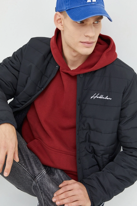 fekete Hollister Co. bomber dzseki