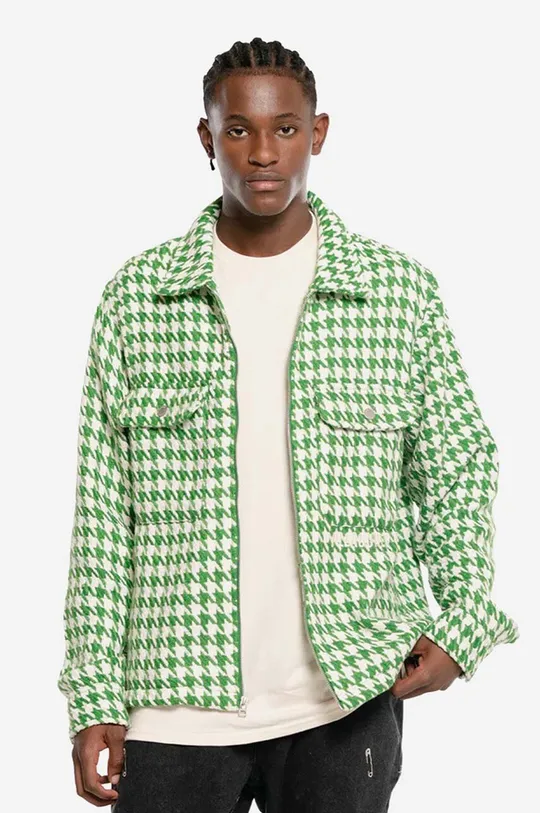 zielony PLEASURES kurtka z domieszką wełny Sunspot Jacket Męski